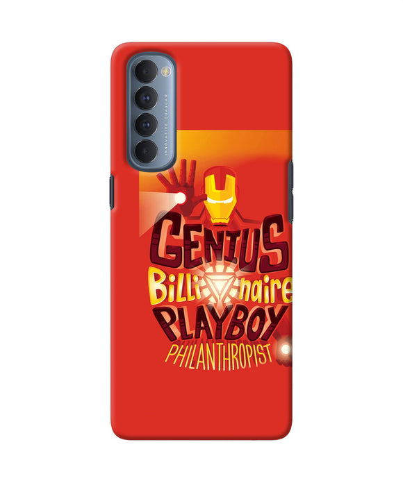 Ironman Quote Oppo Reno4 Pro Back Cover
