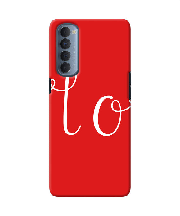 Love One Oppo Reno4 Pro Back Cover