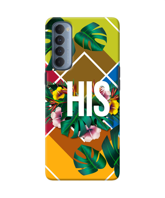His Her One Oppo Reno4 Pro Back Cover