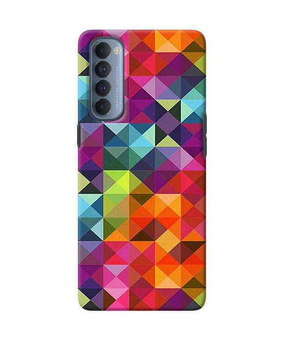 Abstract Triangle Pattern Oppo Reno4 Pro Back Cover