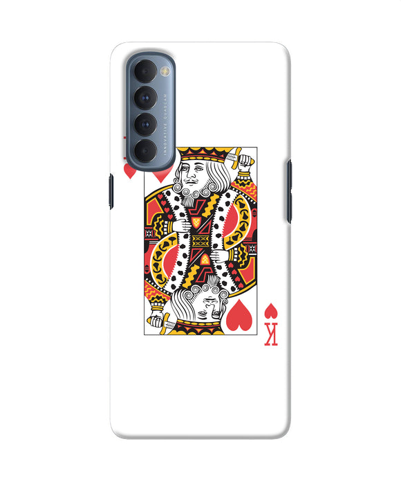 Heart King Card Oppo Reno4 Pro Back Cover