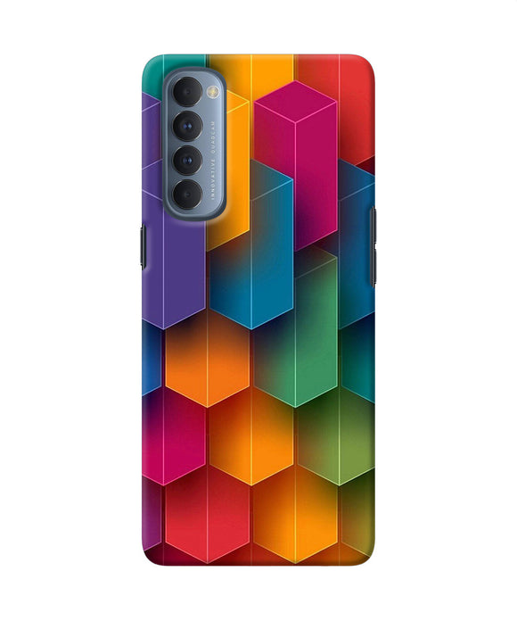 Abstract Rectangle Print Oppo Reno4 Pro Back Cover