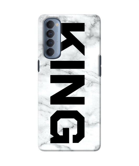 King Marble Text Oppo Reno4 Pro Back Cover