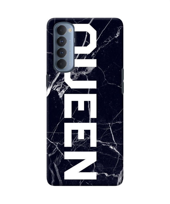 Queen Marble Text Oppo Reno4 Pro Back Cover
