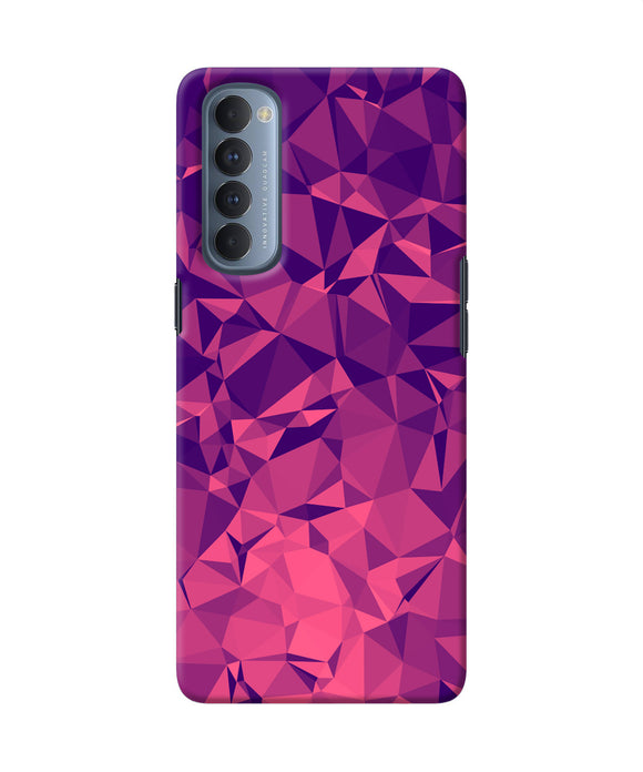 Abstract Red Blue Shine Oppo Reno4 Pro Back Cover