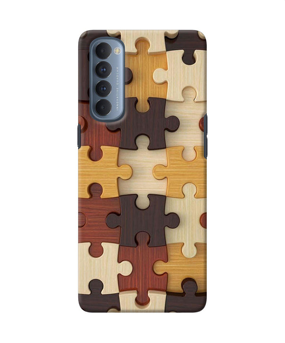 Wooden Puzzle Oppo Reno4 Pro Back Cover