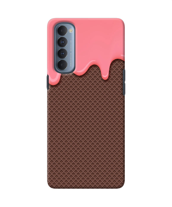 Waffle Cream Biscuit Oppo Reno4 Pro Back Cover