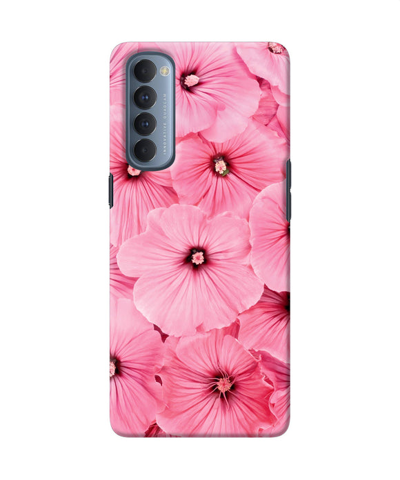 Pink Flowers Oppo Reno4 Pro Back Cover