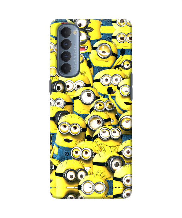 Minions Mini Crowd Oppo Reno4 Pro Back Cover
