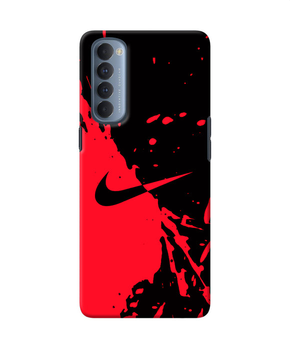 Nike Red Black Poster Oppo Reno4 Pro Back Cover