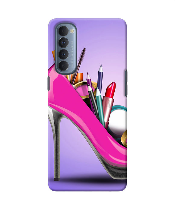 Makeup Heel Shoe Oppo Reno4 Pro Back Cover