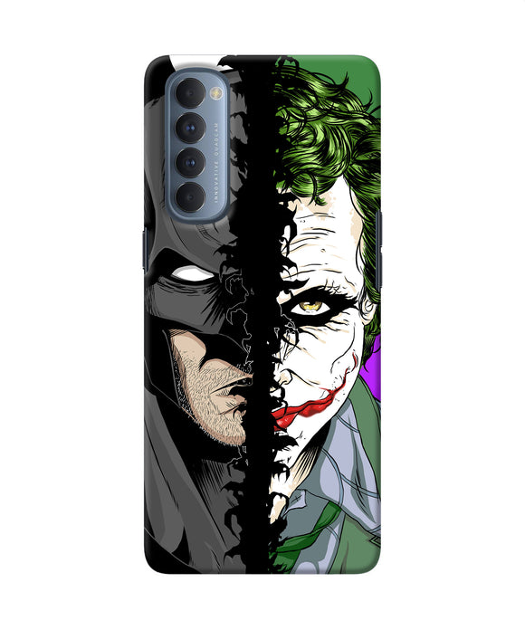 Batman Vs Joker Half Face Oppo Reno4 Pro Back Cover