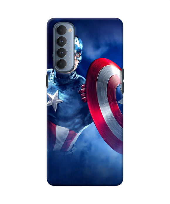 Captain America On Sky Oppo Reno4 Pro Back Cover