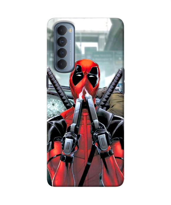 Deadpool With Gun Oppo Reno4 Pro Back Cover