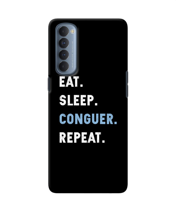 Eat Sleep Quote Oppo Reno4 Pro Back Cover