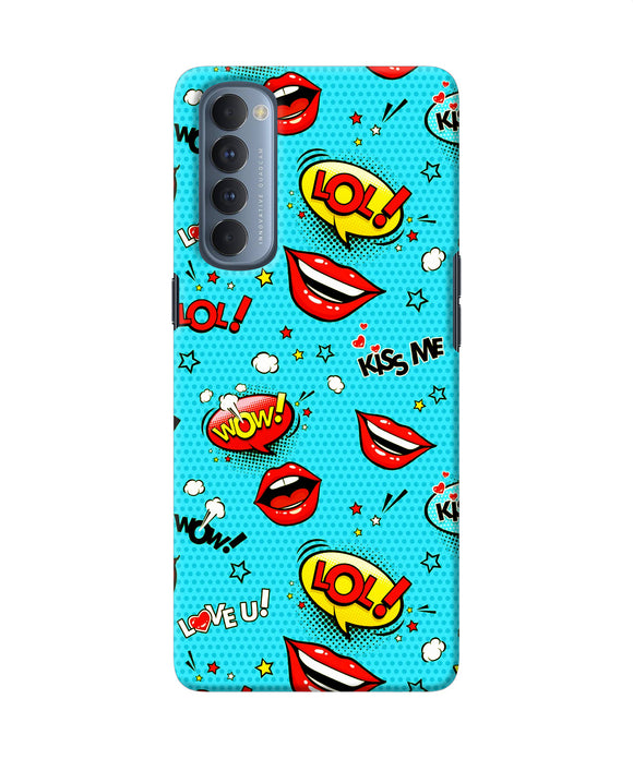 Lol Lips Print Oppo Reno4 Pro Back Cover
