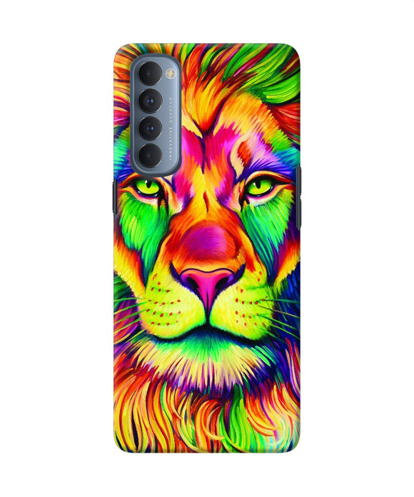 Lion Color Poster Oppo Reno4 Pro Back Cover