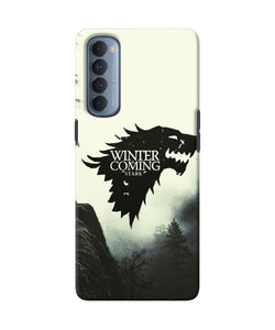 Winter Coming Stark Oppo Reno4 Pro Back Cover