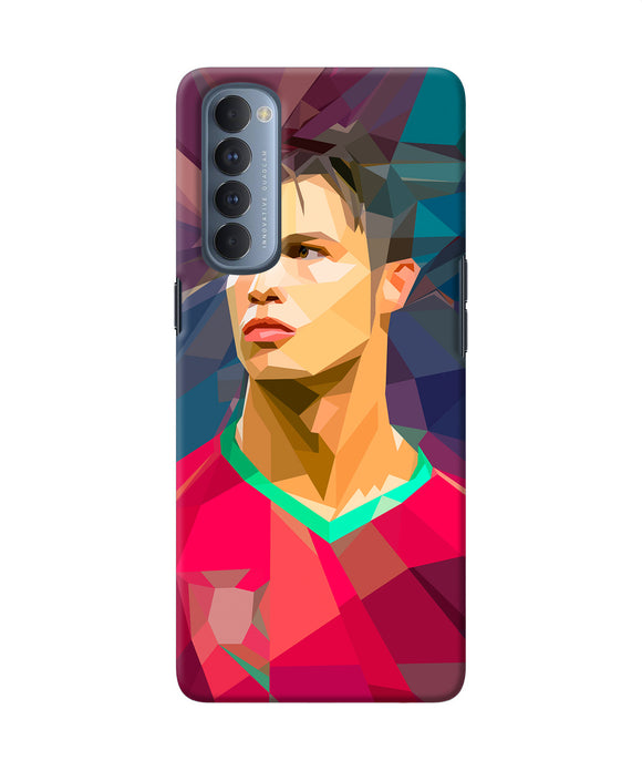 Abstract Ronaldo Oppo Reno4 Pro Back Cover