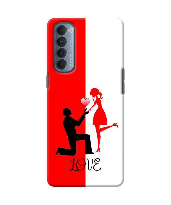 Love Propose Red And White Oppo Reno4 Pro Back Cover