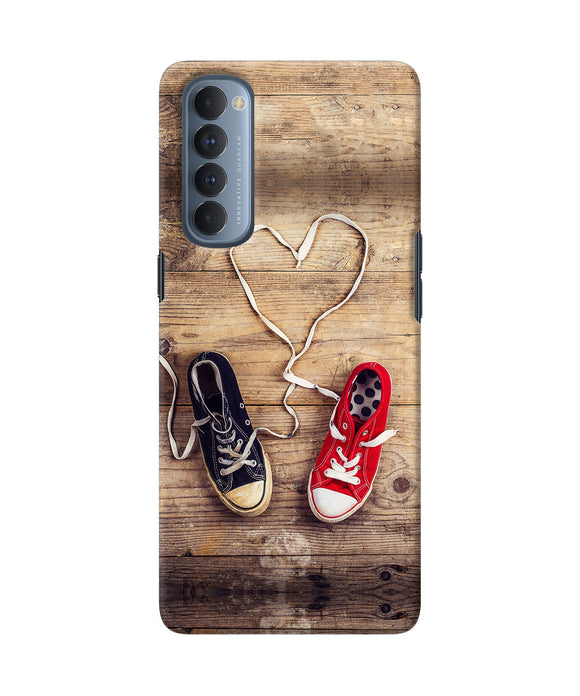 Shoelace Heart Oppo Reno4 Pro Back Cover