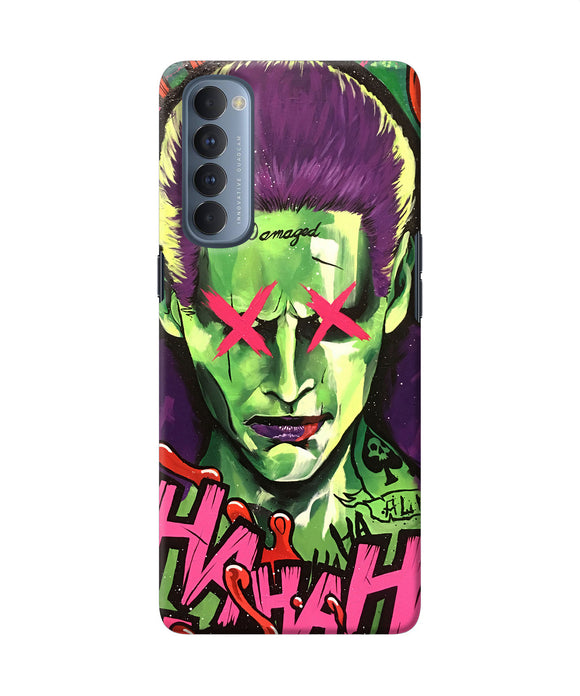Damaged Joker Anim Oppo Reno4 Pro Back Cover