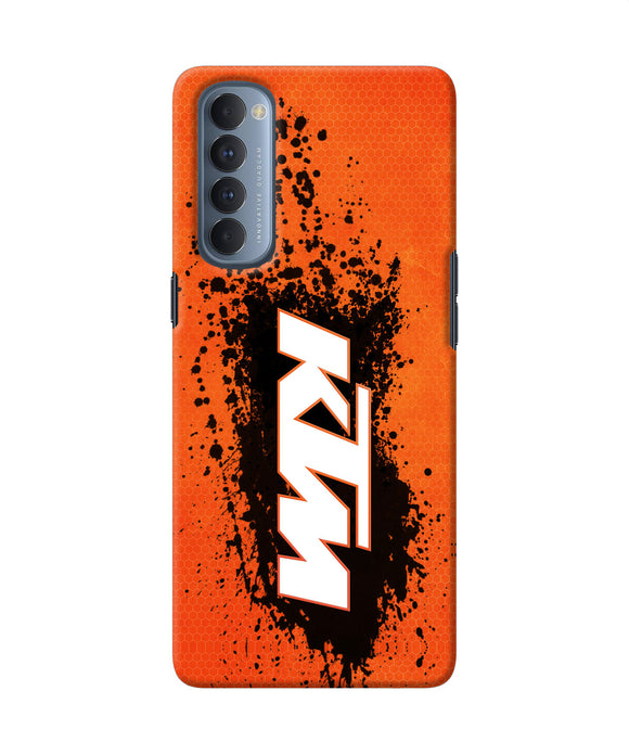 Ktm Black Spray Oppo Reno4 Pro Back Cover