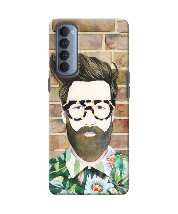 Beard Man With Glass Oppo Reno4 Pro Back Cover