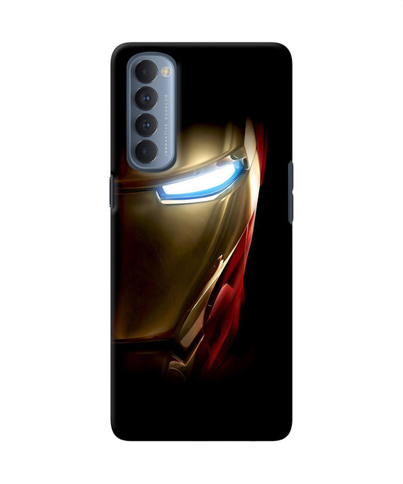 Ironman Half Face Oppo Reno4 Pro Back Cover
