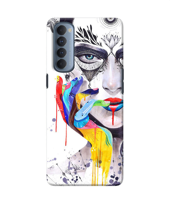 Girl Color Hand Oppo Reno4 Pro Back Cover
