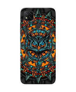 Angry Owl Art Redmi 9 Back Cover