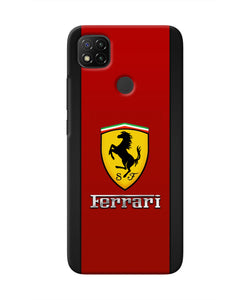 Ferrari Abstract Maroon Redmi 9 Real 4D Back Cover