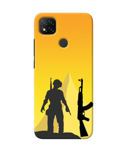 PUBG Silhouette Redmi 9 Real 4D Back Cover