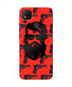 Rocky Bhai Beard Look Redmi 9 Real 4D Back Cover