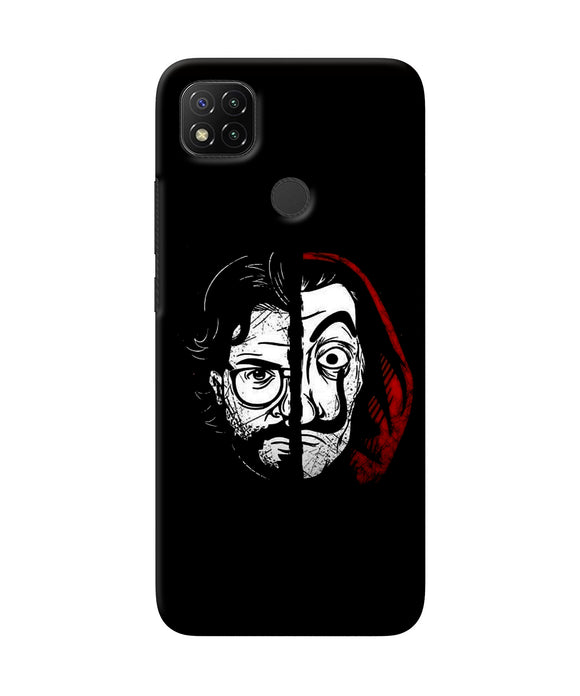 Money Heist Professor Mask Sketch Redmi 9 Back Cover