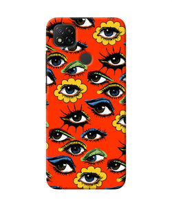 Abstract Eyes Pattern Redmi 9 Back Cover