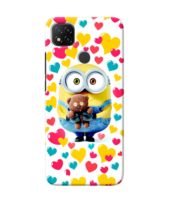 Minion Teddy Hearts Redmi 9 Back Cover