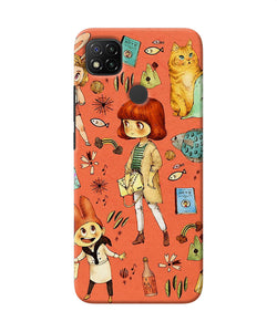 Canvas Little Girl Print Redmi 9 Back Cover