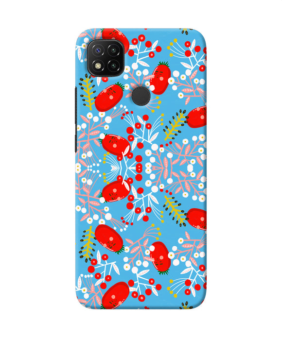 Small Red Animation Pattern Redmi 9 Back Cover