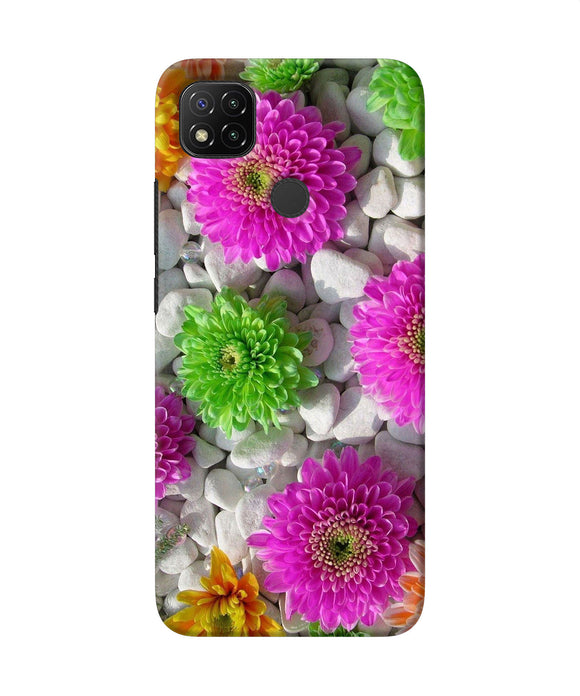 Natural Flower Stones Redmi 9 Back Cover