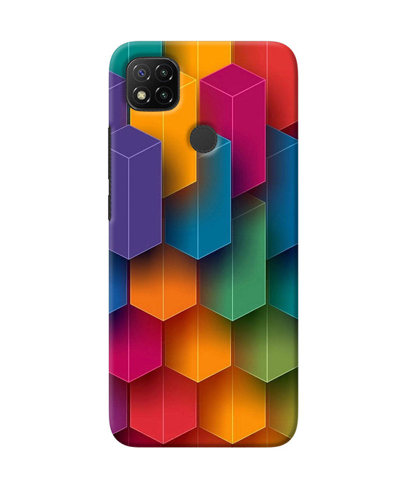 Abstract Rectangle Print Redmi 9 Back Cover