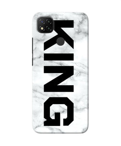 King Marble Text Redmi 9 Back Cover