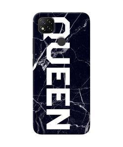 Queen Marble Text Redmi 9 Back Cover