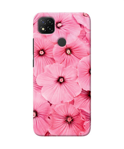 Pink Flowers Redmi 9 Back Cover