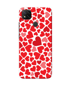 Red Heart Canvas Print Redmi 9 Back Cover