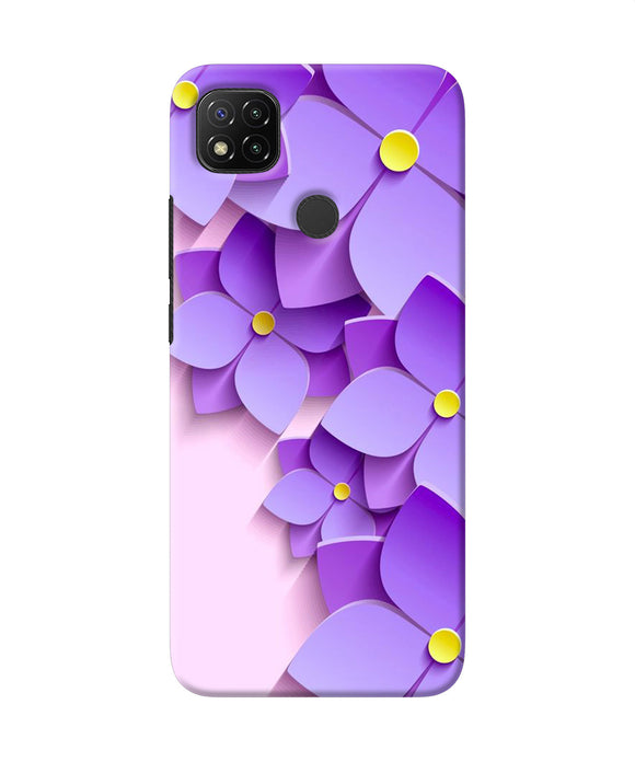 Violet Flower Craft Redmi 9 Back Cover