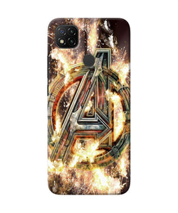 Avengers Burning Logo Redmi 9 Back Cover