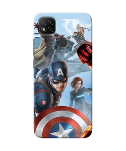 Avengers On The Sky Redmi 9 Back Cover