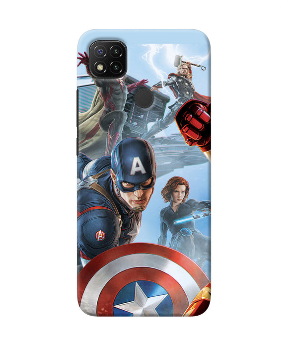 Avengers On The Sky Redmi 9 Back Cover
