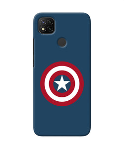 Captain America Logo Redmi 9 Back Cover